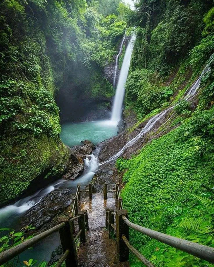 Aling-Aling Waterfall tourist attraction in Lovina, Bali