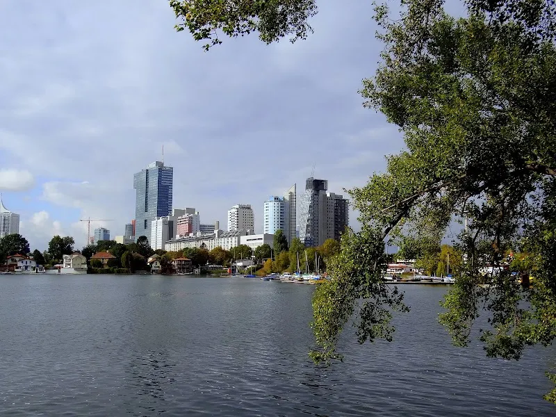 Alte Donau lake in Donaustadt, VIE