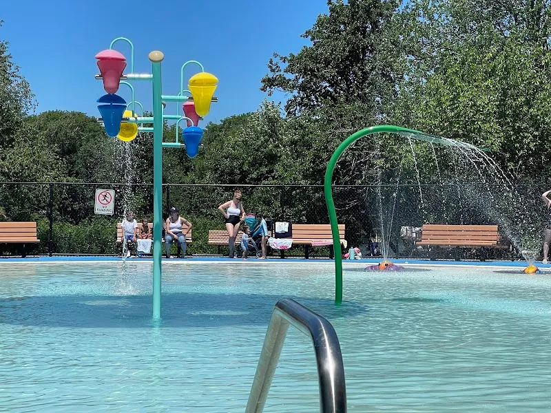 Artesani Playground Wading Pool and Spray Deck state park in Newton, MA