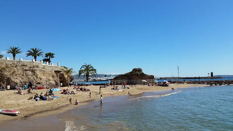 Beach of Raguette beach in Cannes, PACA