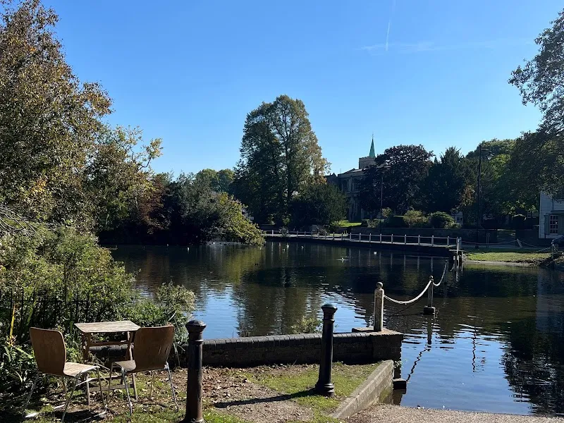 Carshalton Ponds fishing pond in Sutton, London