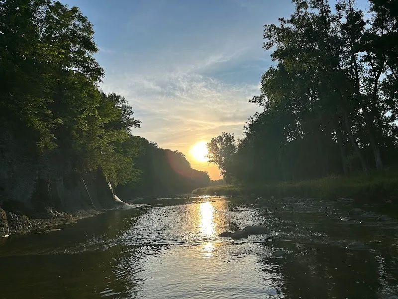 Cazenovia Creek river in West Seneca, NY