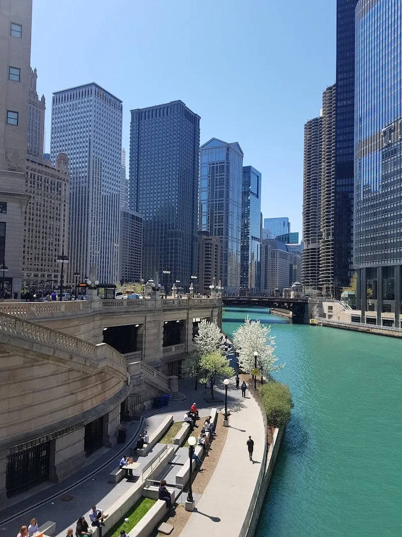Chicago Riverwalk route in Chicago, IL