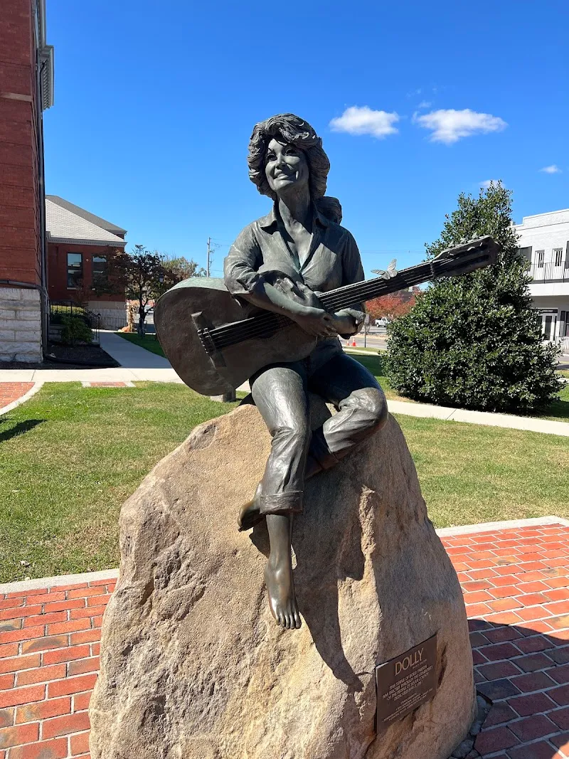 Dolly Parton Statue historical landmark in Sevierville, TN