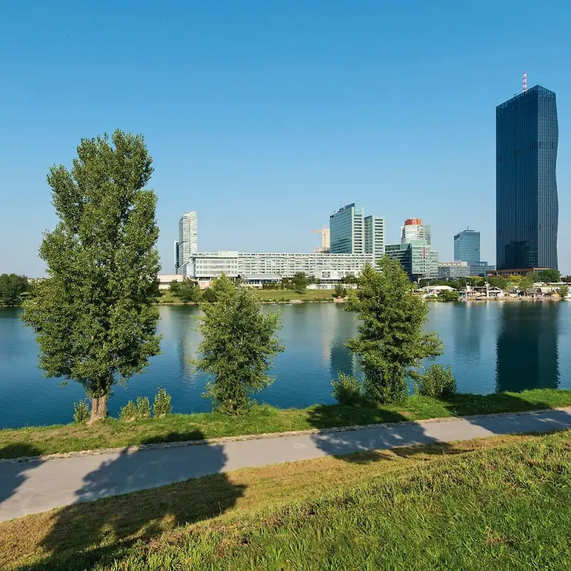 Donauinsel island in Vienna, W