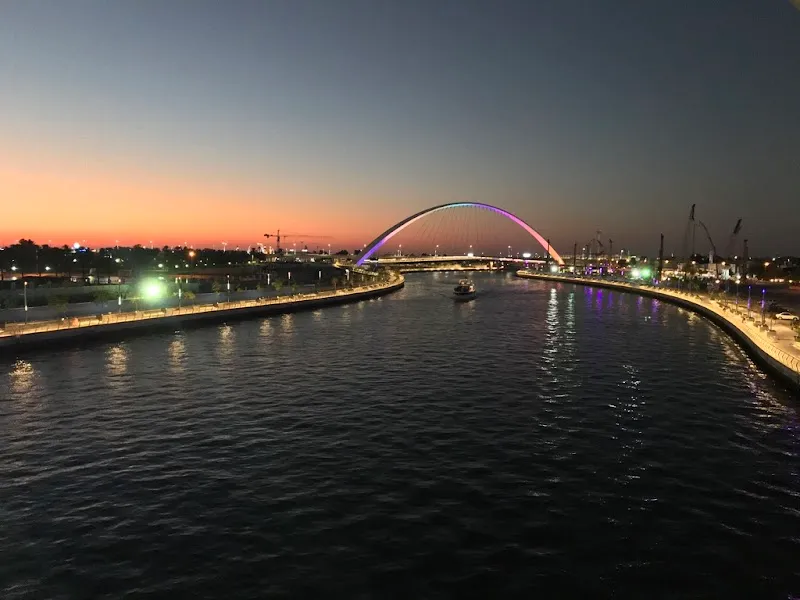 Dubai Water Canal Boardwalk park in Business Bay, Dubai