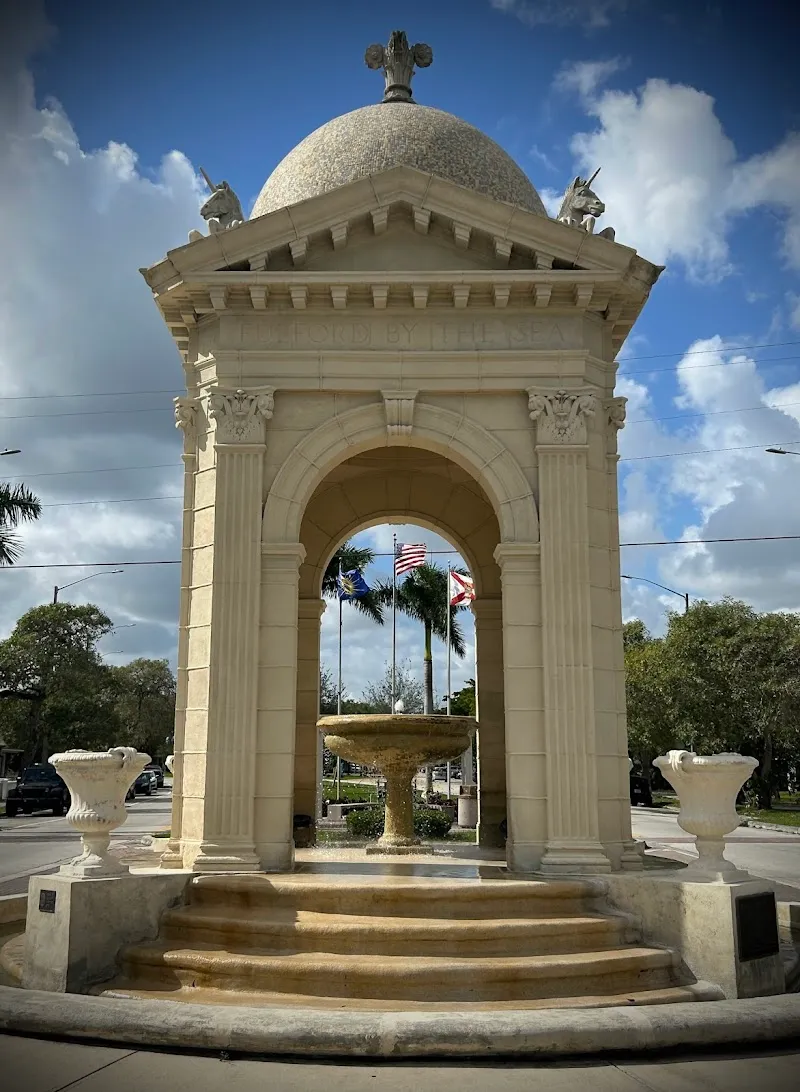 Fulford-by-the-Sea Fountain historical landmark in North Miami Beach, FL