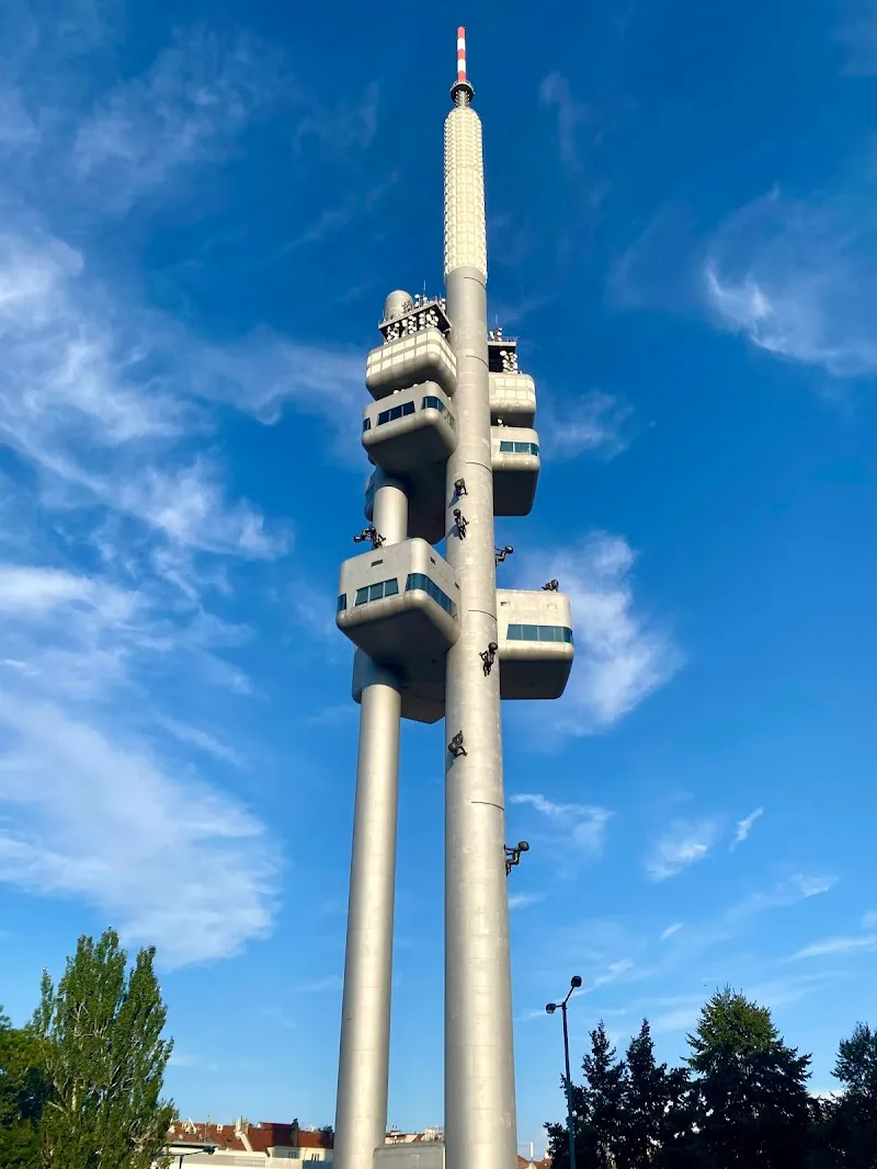 Žižkov Television Tower tourist attraction in Žižkov, CZ