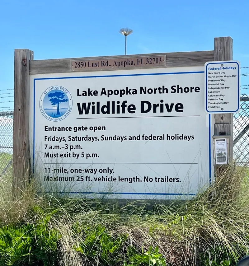 Lake Apopka Wildlife Drive nature preserve in Apopka, FL