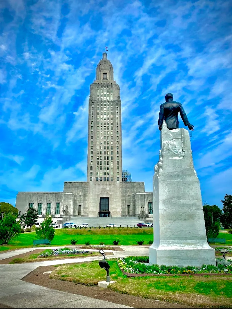 Louisiana State Capitol historical landmark in Baton Rouge, LA