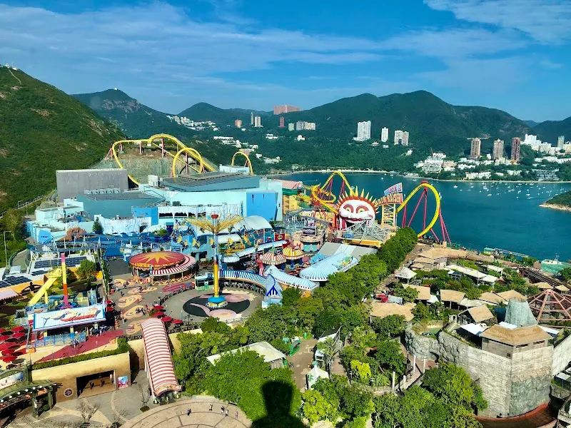 Ocean Park amusement park in Hong Kong, HK