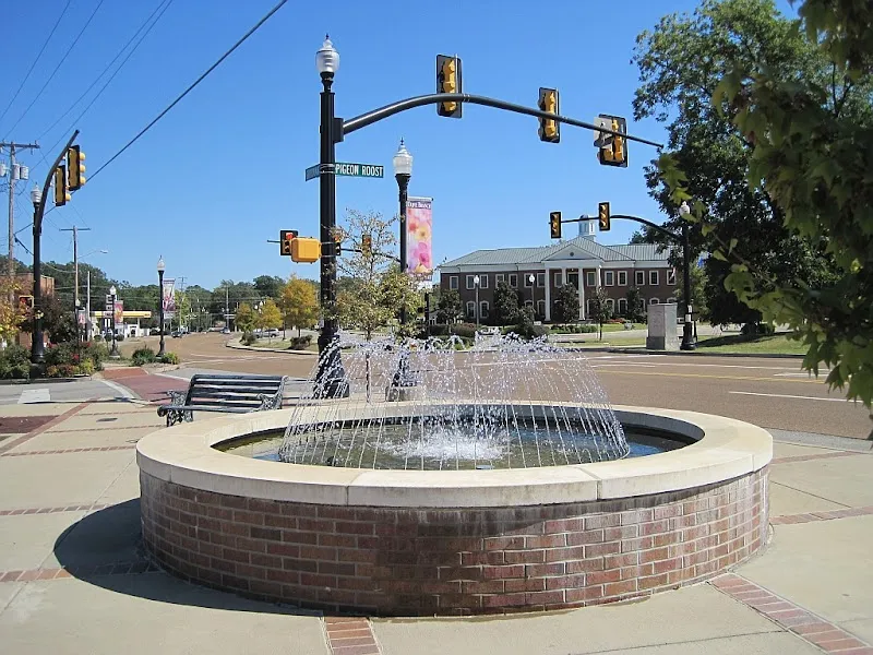 Old Towne Fountain historical landmark in Olive Branch, MS