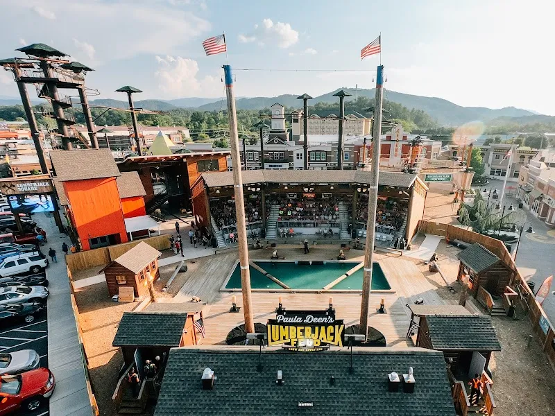 Paula Deen's Lumberjack Feud Supper Show amusement park in Pigeon Forge, TN