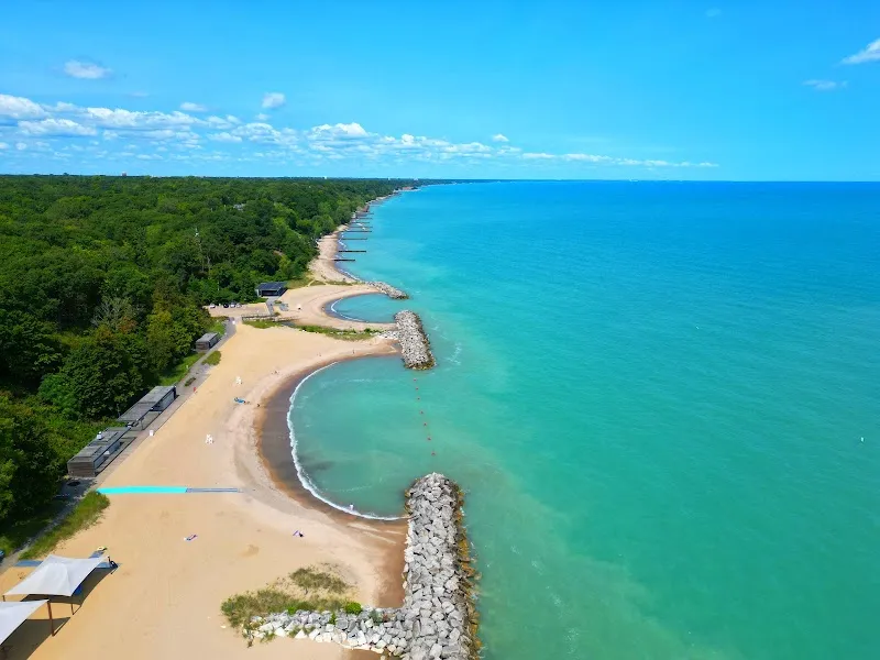 Rosewood Beach beach in Highland Park, IL