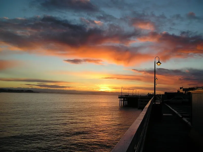 Santa Cruz Wharf fishing pier in Santa Cruz, CA