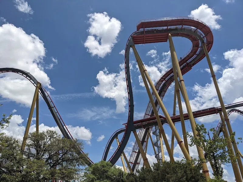 Six Flags Fiesta Texas roller coaster in The Dominion, TX