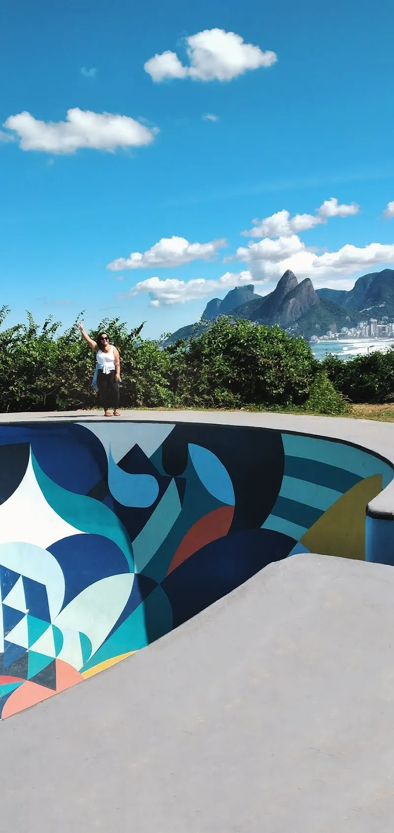 Skate rink - Bowl Arpoador skateboard park in Rio de Janeiro, RJ