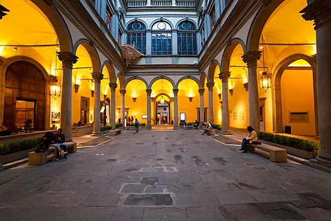 Strozzi Palace art museum in Florence, TC