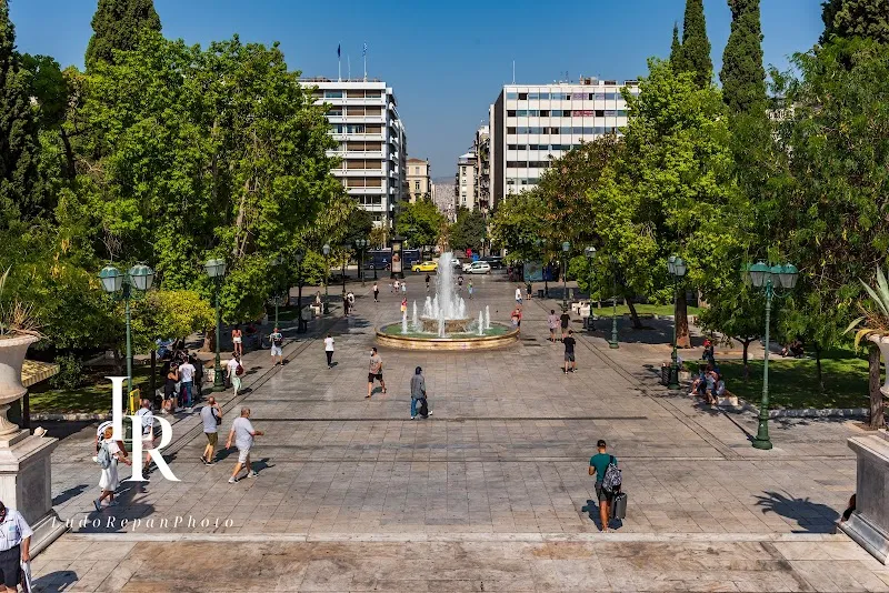 Syntagma Square park in Athens, ATT
