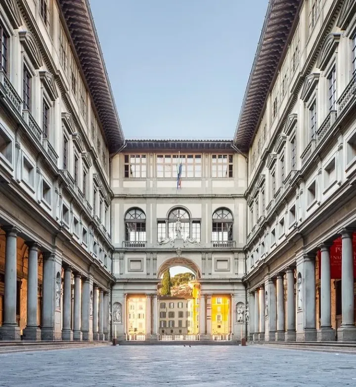 Uffizi Galleries art museum in Florence, TC