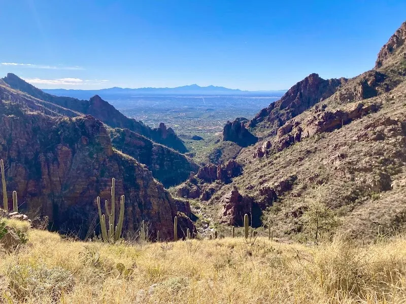 Ventana Canyon Trailhead hiking area in Catalina Foothills, AZ