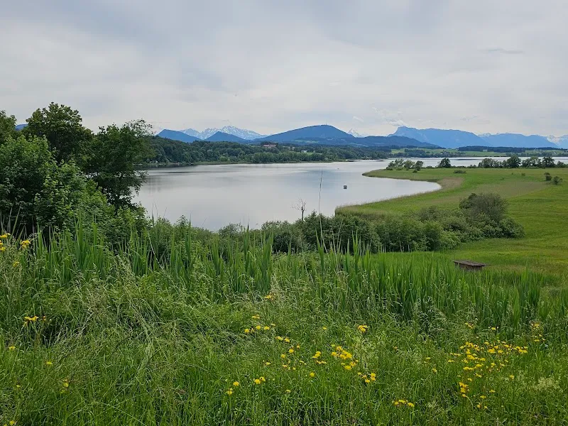 Wallersee lake in Henndorf am Wallersee, Salzburg